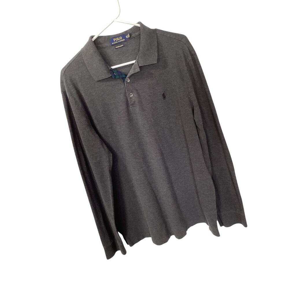 Polo‎ Ralph Lauren Men's Custom Slim Fit Long Sleeve Polo Golf Gray Size XL
